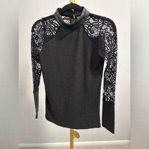 Elegant Black Lace Women's Top
